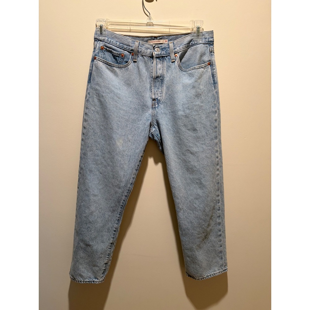 Levis Premium Wedgie Straight Jeans Light Wash Button Fly Denim Size 30